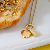 Gold or Silver Butter Charm Bar Pendant, Foodie: Gold