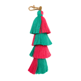 TASSEL | MANY COLORS & STYLES | Perfect Boho Accessory for Mahjong Tile Bags or Pouches: Red- 3 Layer