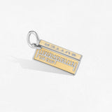 Gold or Silver Butter Charm Bar Pendant, Foodie: Gold