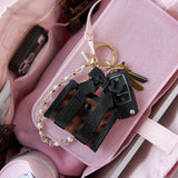 Case-Mate Jelly Tote Bag Keychain - Charm for Tote Bags: Tortoiseshell Bow