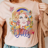 Country Western Dolly Nashville Music City Graphic Tee: Cream / Medium