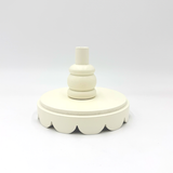 White Scalloped Topper Base Only