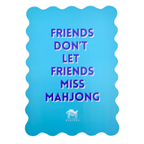 MAHJONG SHUFFLE CARD  |  Scalloped Edges & Bright Colors  |  Sized to Store with Mahjong League Cards: 02- PINK- LOVE LANGUAGE