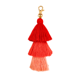 TASSEL | MANY COLORS & STYLES | Perfect Boho Accessory for Mahjong Tile Bags or Pouches: Red- 3 Layer