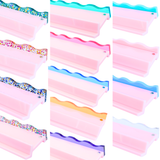 MAHJONG RACK PUSHER ADD ON-MAGNETIC | Premium Acrylic Set(4): Solid-Wavy-Macaron Pink