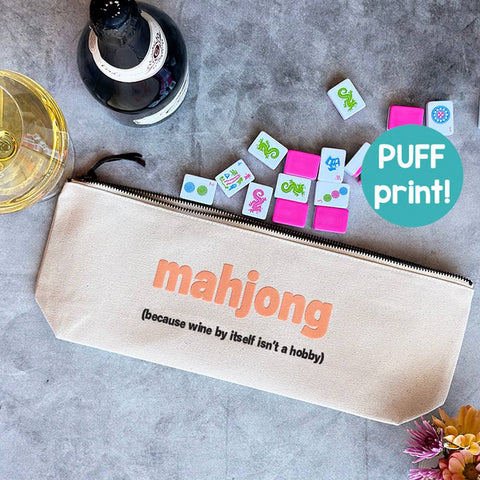 Mahjong Bag | Mahjong (because wine by itself isn't a hobby)