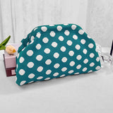 Polka Dots Knit Cosmetic Bag Cherry Knit Clutch: Cherry / M