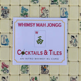 COCKTAILS & TILES Themed Mahjong Card