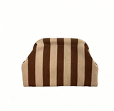Stripe Knit Cosmetic Bag Checkered Knit Clutch: BluePink / M