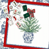 Watercolor Christmas Tree Mahjong Mat
