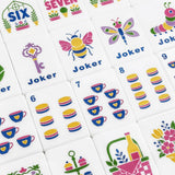 Green Mahjong Tiles Set (Floral Garden Style) (Single Layer): Bag
