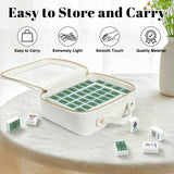Green Mahjong Tiles Set (Floral Garden Style) (Single Layer): Bag