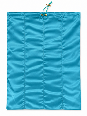 Velvet Mahjong Rack Bag with 4 Compartments: Teal