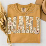 MAHJ Mahjong Floral Comfort Colors T-Shirt : Blue Jean / M