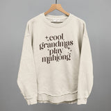 Cool Grandmas Play Mahjong: Oatmeal / M / Sweatshirt