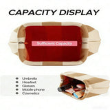 Stripe Knit Cosmetic Bag Geo Pattern Storage Clutch: TYellow / M