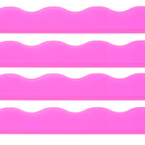 MAHJONG RACK PUSHER ADD ON-MAGNETIC | Premium Acrylic Set(4): Transparent-Wavy-Bright Pink