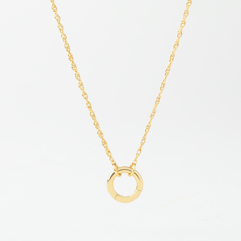 Gold or Silver Dainty Rope Catcher Necklace for Charm Bar: Gold