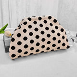 Polka Dots Knit Cosmetic Bag Cherry Knit Clutch: Cherry / M