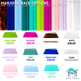 MAHJONG RACKS | Premium Acrylic | 4 Racks + 4 Pushers: Solid Magenta