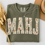 MAHJ Mahjong Floral Comfort Colors T-Shirt : Blue Jean / M