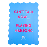 MAHJONG SHUFFLE CARD  |  Scalloped Edges & Bright Colors  |  Sized to Store with Mahjong League Cards: 09-BLUE- DONT LET FRIENDS SKIP