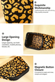 Leopard Print Knit Cosmetic Bag Knit Clutch: Rose / M