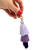 TASSEL | MANY COLORS & STYLES | Perfect Boho Accessory for Mahjong Tile Bags or Pouches: Pink- 3 Layer