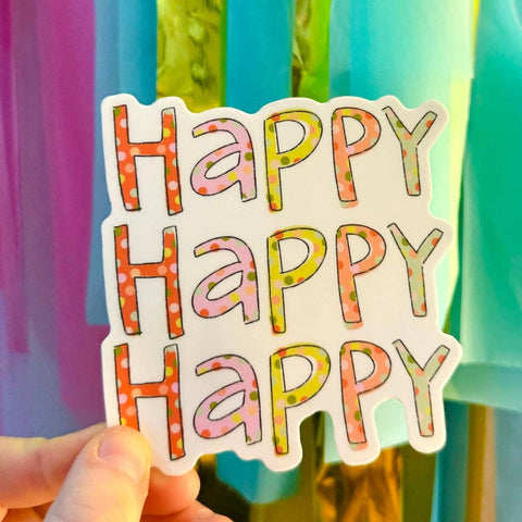 Colorful Happy Sticker