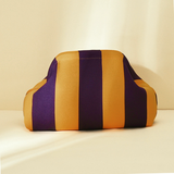 Striped Knit Cosmetic Bag Colorful Knit Clutch Bag: GPink / M