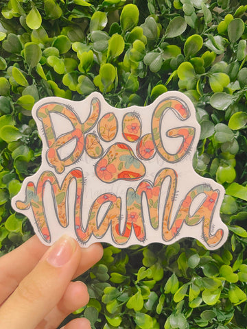 Dog Mama (Flowery) Sticker