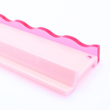 MAHJONG RACK PUSHER ADD ON-MAGNETIC | Premium Acrylic Set(4): Transparent-Wavy-Green