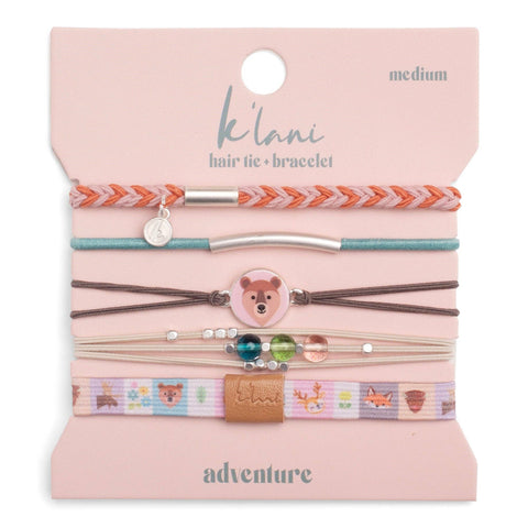 "Adventure" Animal Themed Hair Tie Bracelets: Small