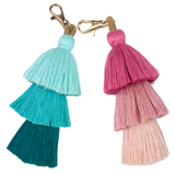 TASSEL | MANY COLORS & STYLES | Perfect Boho Accessory for Mahjong Tile Bags or Pouches: Green- 3 Layer