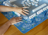 Mahjong Mat - Blue & White Bird