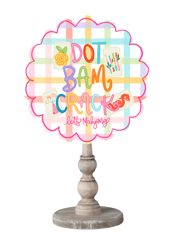 Dot Bam Crack Mahjong Topper: Topper with Base