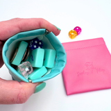 Coin, Dice, Extra Mahjong Tile Pouch  |  4x4" Bag  : Yellow