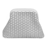 Pattern Knit Cosmetic Bag Beach Knit Clutch: Red / M