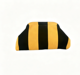 Stripe Knit Cosmetic Bag Checkered Knit Clutch: BluePink / M