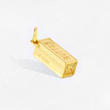 Gold or Silver Butter Charm Bar Pendant, Foodie: Gold