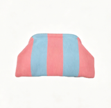 Stripe Knit Cosmetic Bag Checkered Knit Clutch: GPink / M
