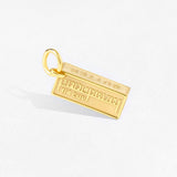 Gold or Silver Butter Charm Bar Pendant, Foodie: Gold