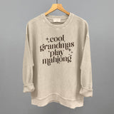Cool Grandmas Play Mahjong: Oatmeal / XL / Sweatshirt