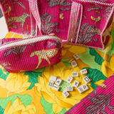Jungle American Mahjong complete set pink