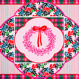 Very Merry Wreath 33"x33" Premium Mahjong Mat