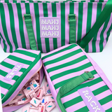 Premium Mahjong Tile Bags  |  Fits Most Large Tile Sets  : Geometric-Green Tile Bag
