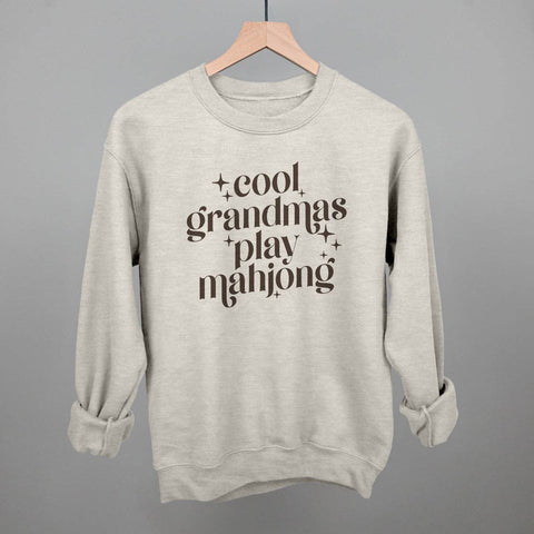 Cool Grandmas Play Mahjong: Oatmeal / M / Sweatshirt