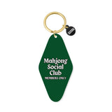 Printed Keychain Mahjong Social Club Members Only
