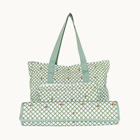 Monkey bamboo Mahjong  bag set