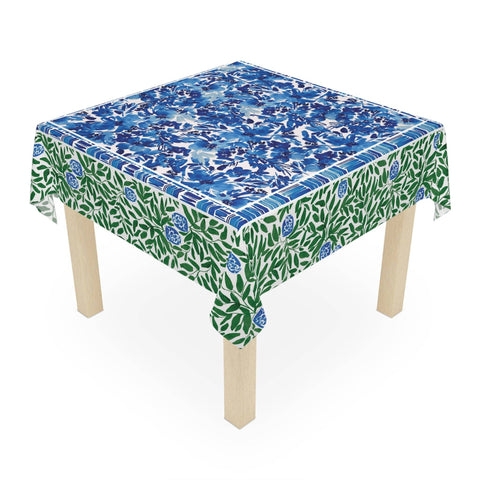 Royal Blooms Square Tablecloth: 55"x55" - Polyester